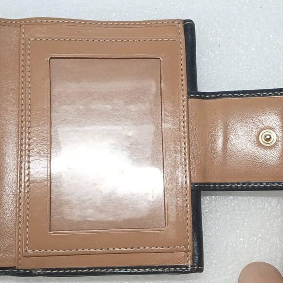 Kate Spade New York Black Italian Leather Bifold Wallet Made in Italy Good Cond - Picture 11 of 16